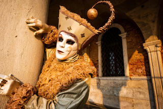 Mask model, in Venice during carnival